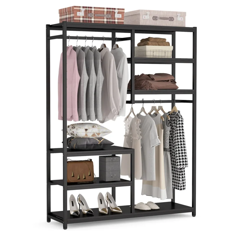 Freestanding Closet Organizer, 47 inches Wide Garment Racks - Image 2