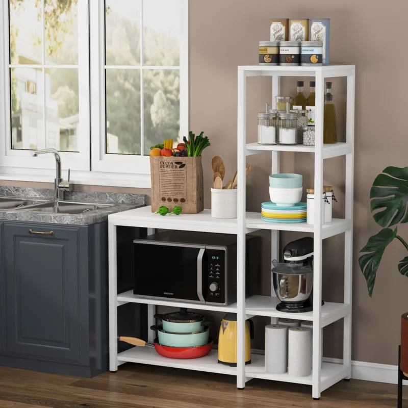 5-Tier Kitchen Bakers Rack with Storage Shelf - Image 2