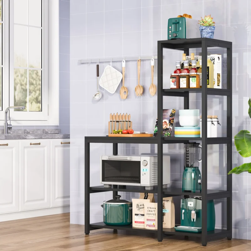 5-Tier Kitchen Bakers Rack with Storage Shelf - Image 3