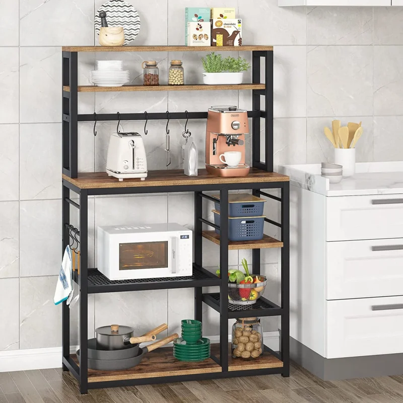 Kitchen Rack, 5-Tier Microwave Cart Oven Stand - Image 6