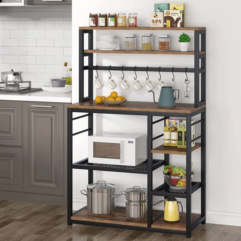 Kitchen Rack, 5-Tier Microwave Cart Oven Stand - Image 8