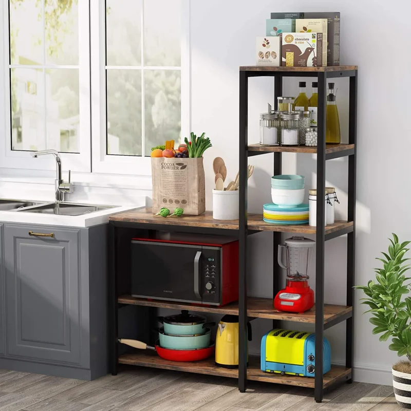 5-Tier Kitchen Bakers Rack with Storage Shelf - Image 8