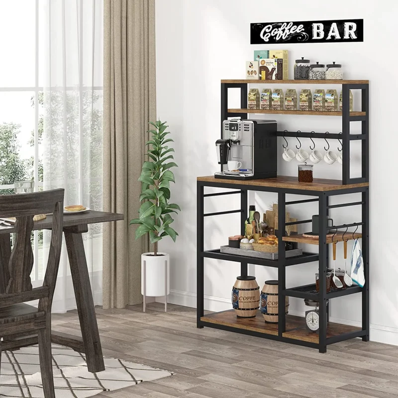 Kitchen Rack, 5-Tier Microwave Cart Oven Stand - Image 9