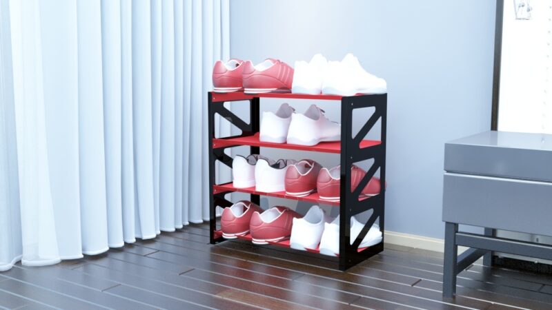 Small Shoe Rack, Heavy Duty Shoe Shelf Storage Organizer Closet - Image 2