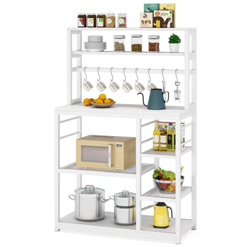 Kitchen Rack, 5-Tier Microwave Cart Oven Stand - Image 11