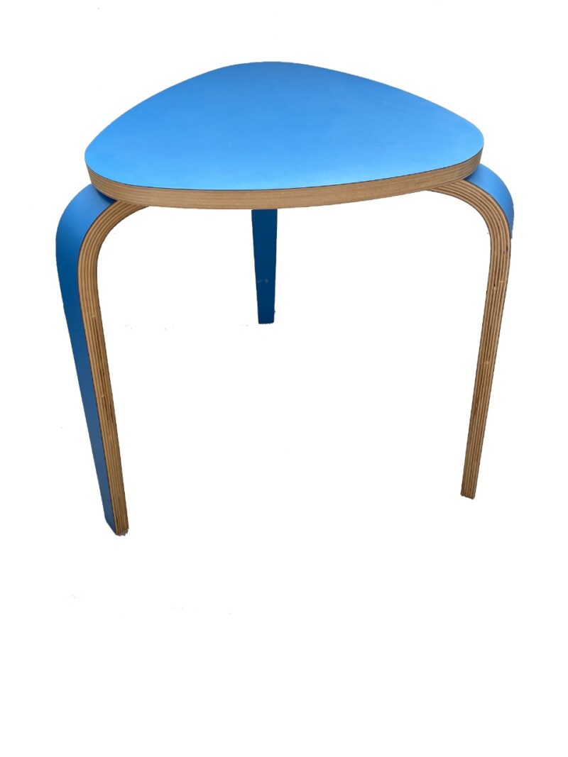 triangular shaped Blue Coffee Table for Living Room Wooden chair Home Furniture for Bedroom Kitchen Office - Image 3