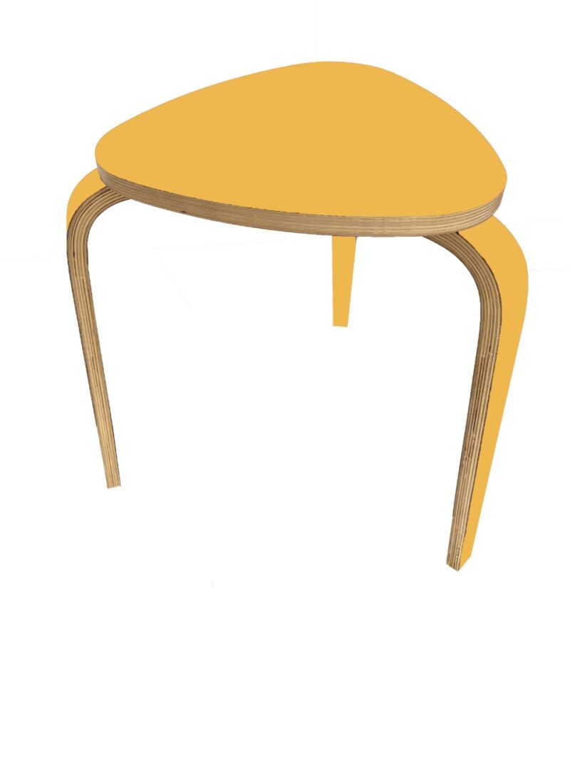 triangular shaped Yellow Coffee Table for Living Room Wooden chair Home Furniture for Bedroom Kitchen Office