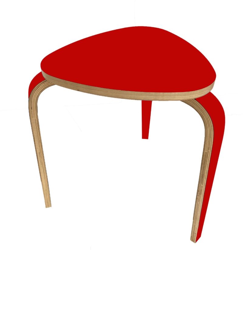 triangular shaped Red Coffee Table for Living Room Wooden chair Home Furniture for Bedroom Kitchen Office