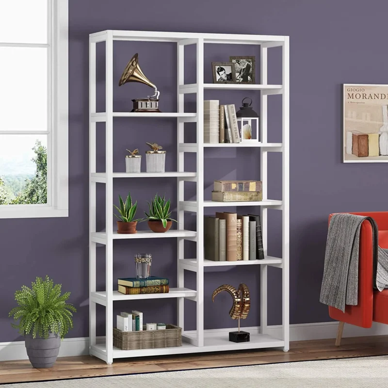 Bookshelf Bookcase, 10-Open Shelf Etagere Bookcase - Image 6