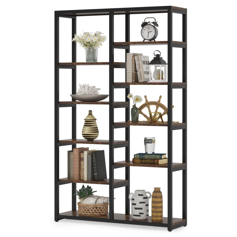 Bookshelf Bookcase, 10-Open Shelf Etagere Bookcase