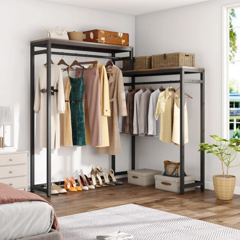 Free Standing Closet Organizer, Heavy Duty Wardrobe Closet - Image 12