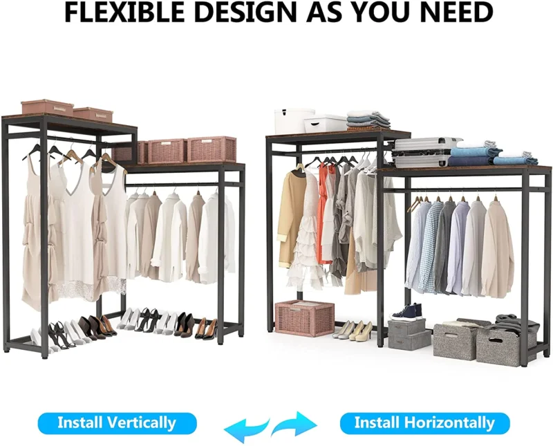 Free Standing Closet Organizer, Heavy Duty Wardrobe Closet - Image 11