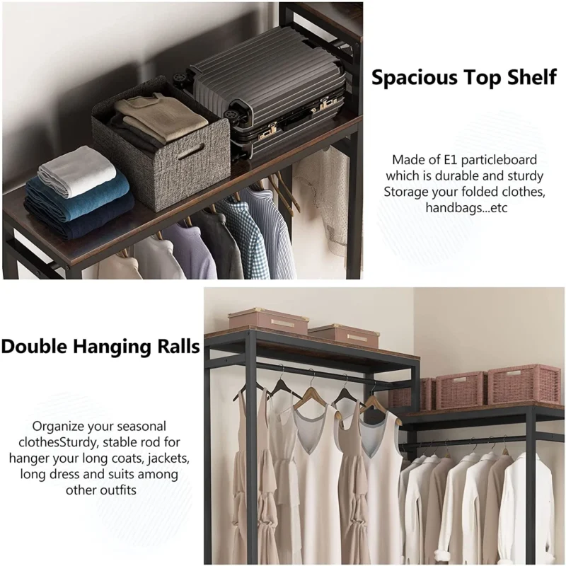 Free Standing Closet Organizer, Heavy Duty Wardrobe Closet - Image 9