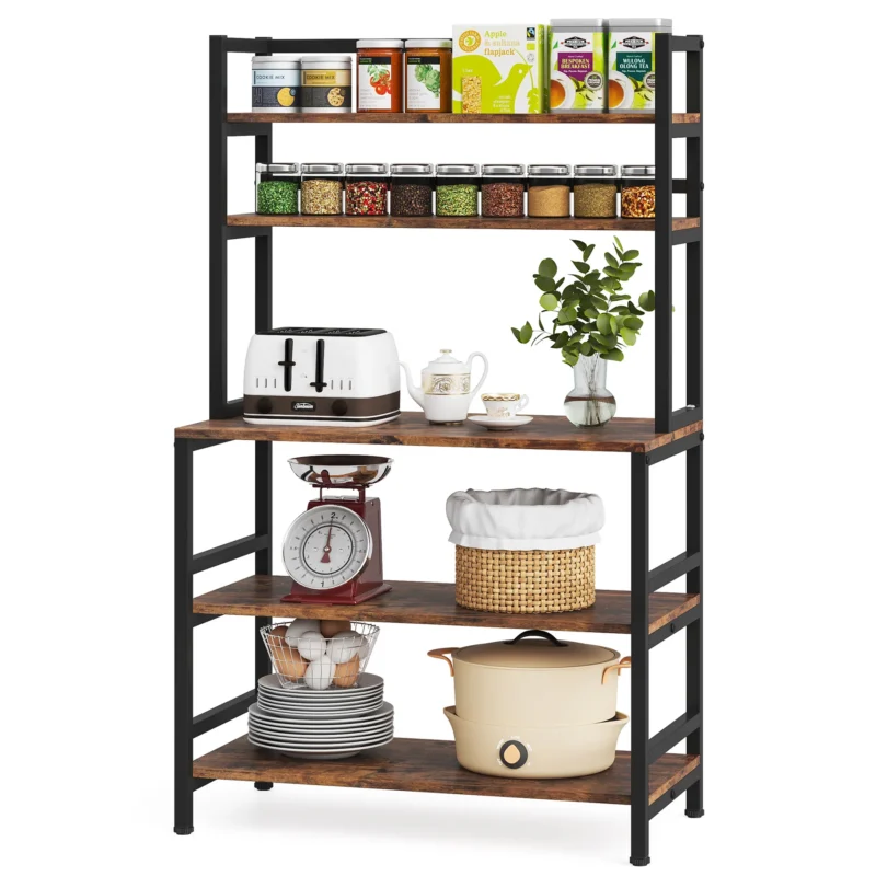 Kitchen Baker's Rack, 5-Tier Freestanding Kitchen Utility Storage Shelf