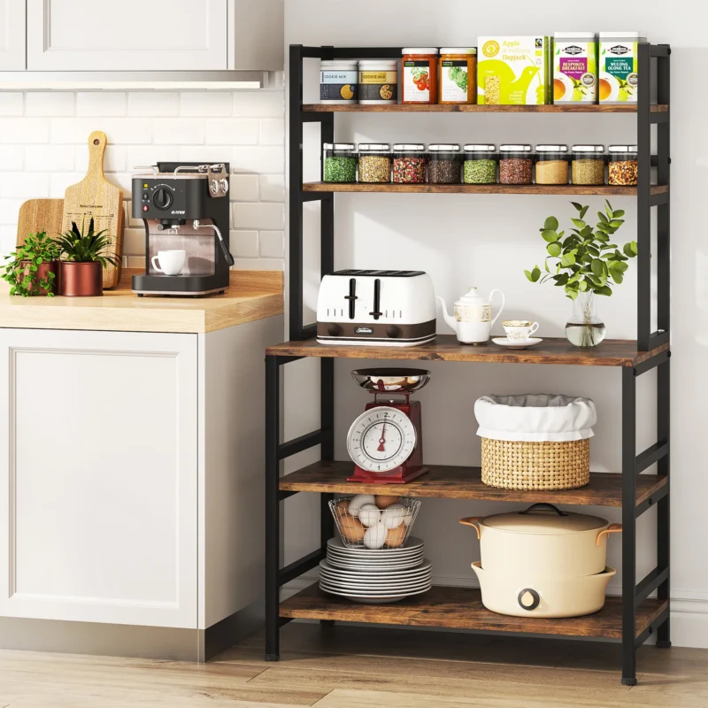 Kitchen Baker's Rack, 5-Tier Freestanding Kitchen Utility Storage Shelf - Image 3