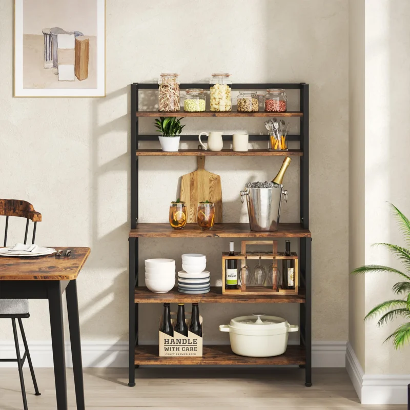 Kitchen Baker's Rack, 5-Tier Freestanding Kitchen Utility Storage Shelf - Image 5