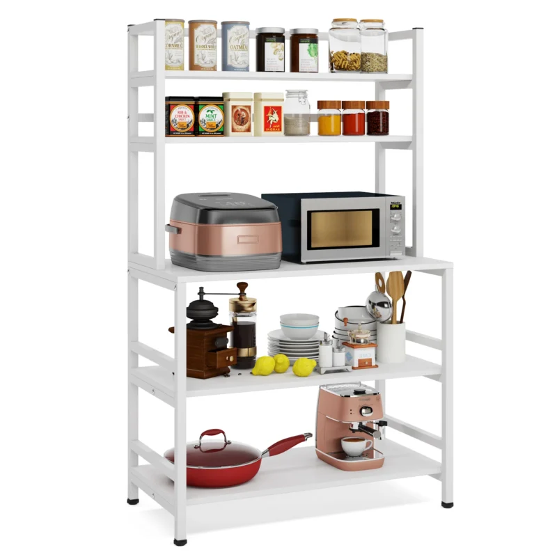 Kitchen Baker's Rack, 5-Tier Freestanding Kitchen Utility Storage Shelf - Image 9