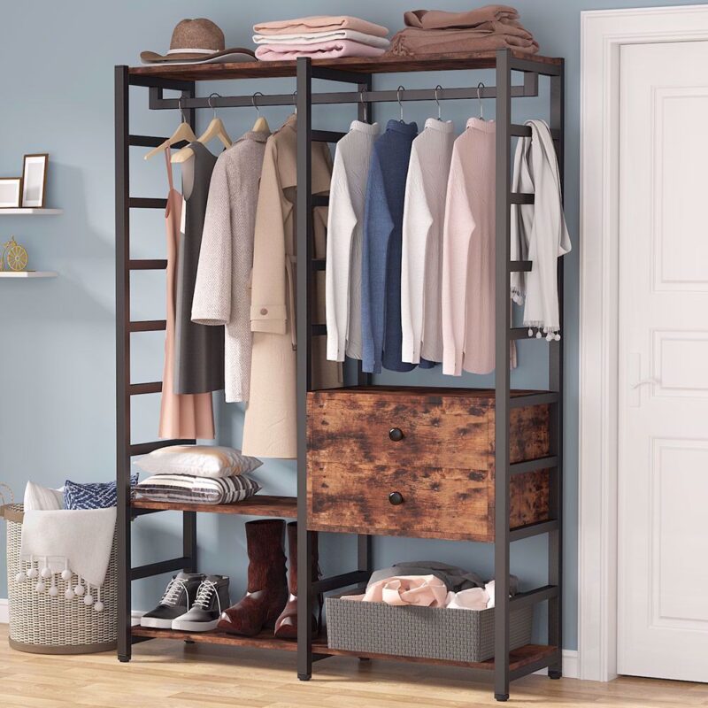 Freestanding Closet Organizer, Heavy Duty Clothes Rack - Image 3