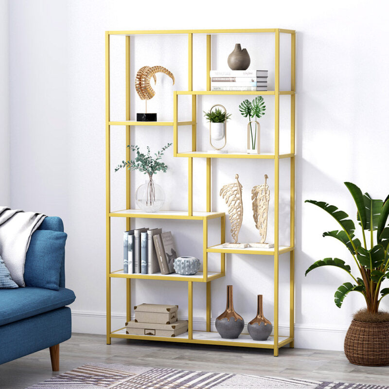 Bookshelf, 8-Open Shelf Etagere Bookcase Storage Organizer - Image 2