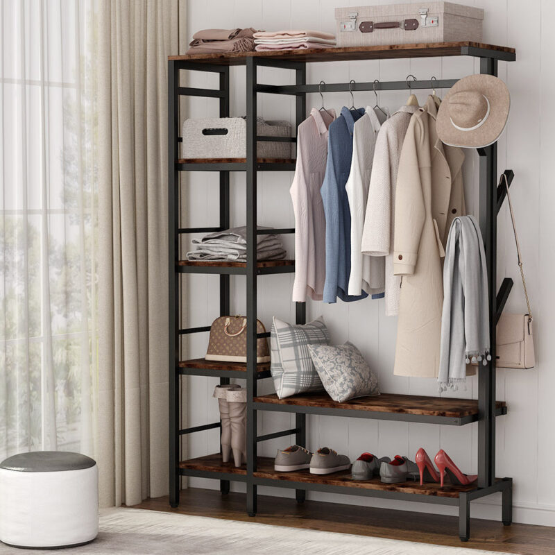 Freestanding Closet Organizer, Heavy Duty Clothes Shelf - Image 3