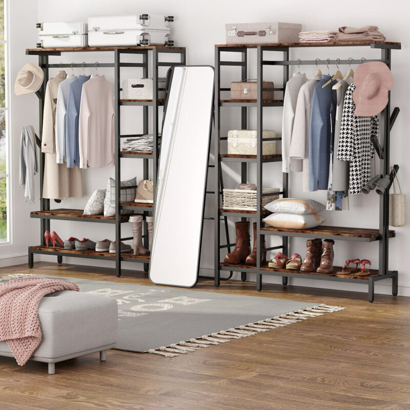 Freestanding Closet Organizer, Heavy Duty Clothes Shelf - Image 4