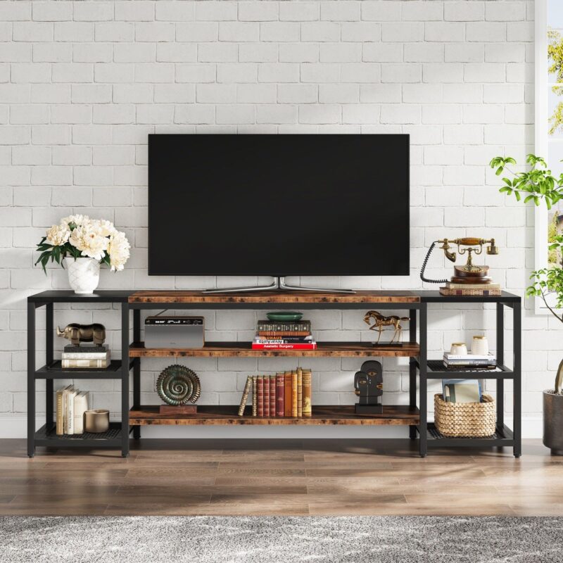 TV Stand, 3-Tier Media Entertainment Center for TV up to 85" - Image 2