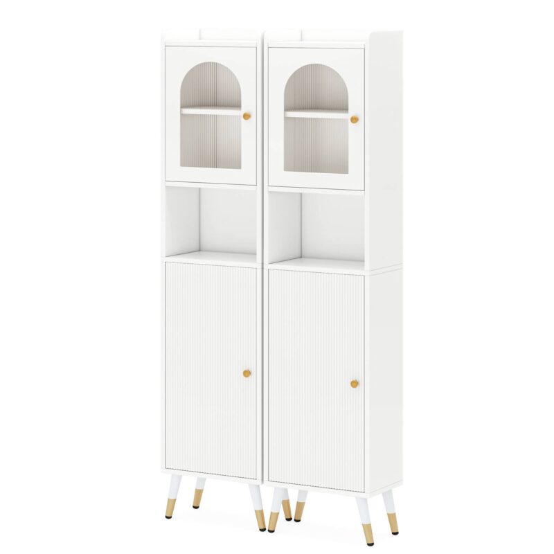 Storage Cabinet, 67’’ Bathroom Cabinet with 2 Doors and 6 Shelves - Image 8