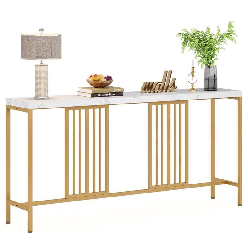 Console Table, 70.9 Inch Narrow Sofa Table Entryway Table