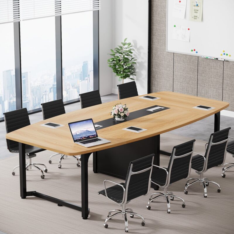 8FT Conference Table,  94.5L x 47.2W inch Large Meeting Table - Image 2