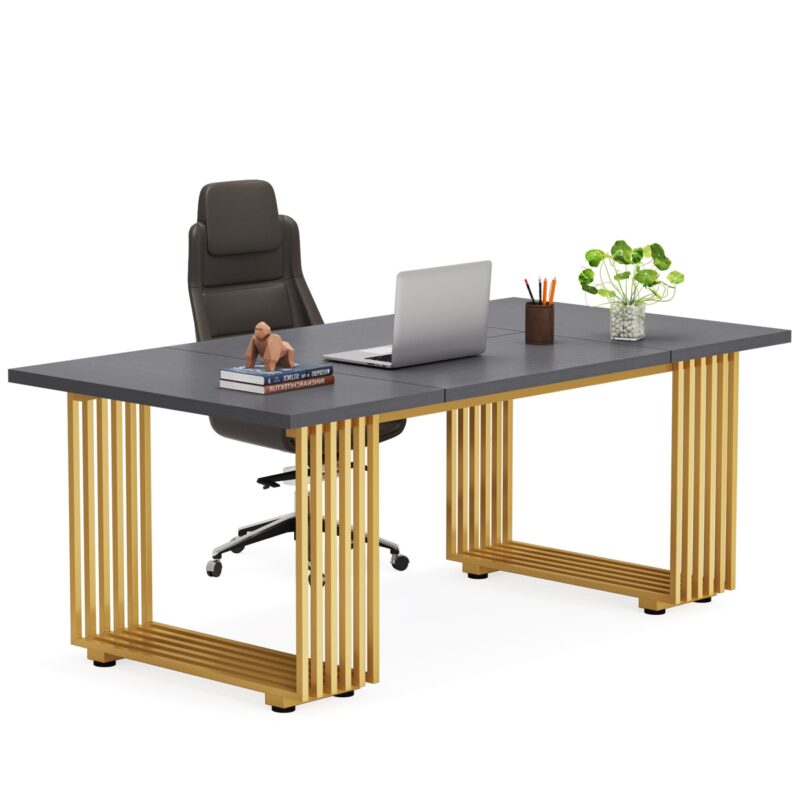 Executive Desk, 70.9" Modern Office Computer Desk Conference Table - Image 7