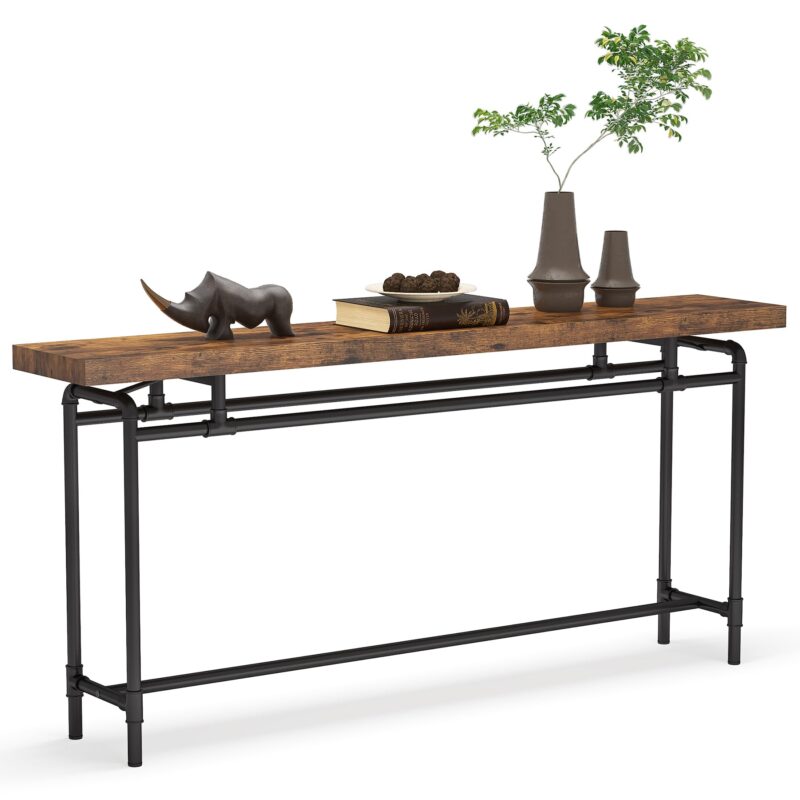 Console Table, 70.9" Narrow Long Entryway Sofa Table