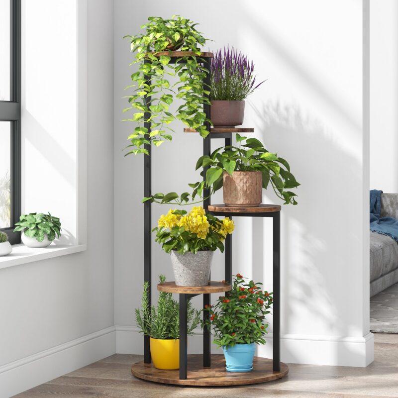 Plant Stand, 4-Tier Plant Shelf Holders Corner Flower Pot Stands