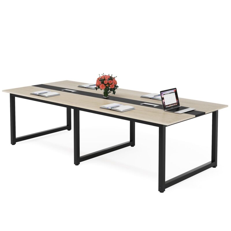 Conference Table, 8FT Rectangle Meeting Table Seminar Table - Image 7