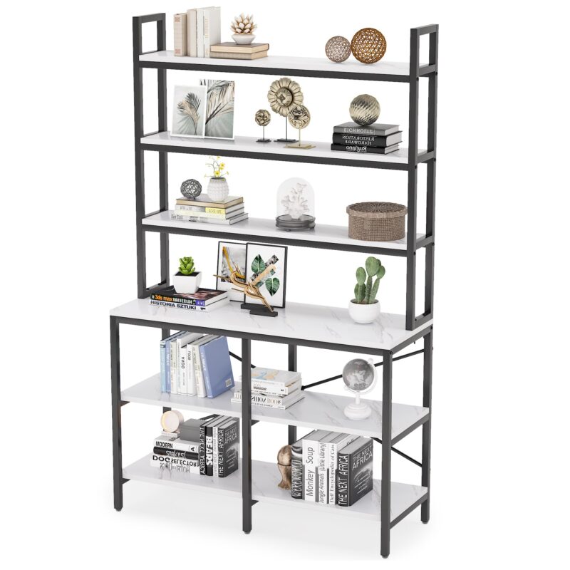 Bookshelf, 6-Tier Standing Etagere Bookcase Storage Rack - Image 2