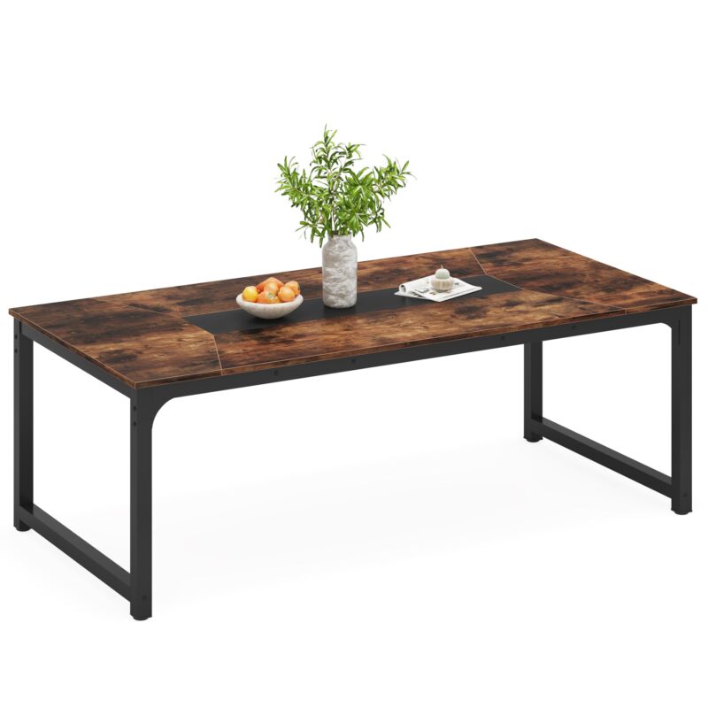 Dining Table, Industrial Kitchen Table with Metal Frame