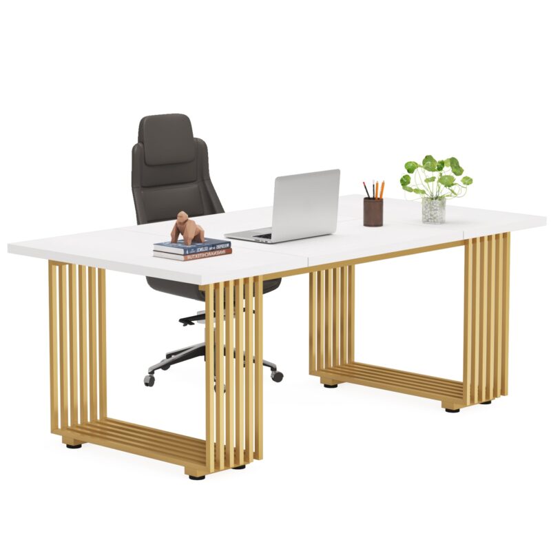 Executive Desk, 70.9" Modern Office Computer Desk Conference Table