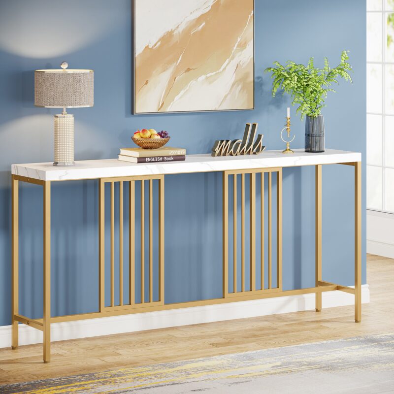 Console Table, 70.9 Inch Narrow Sofa Table Entryway Table - Image 2