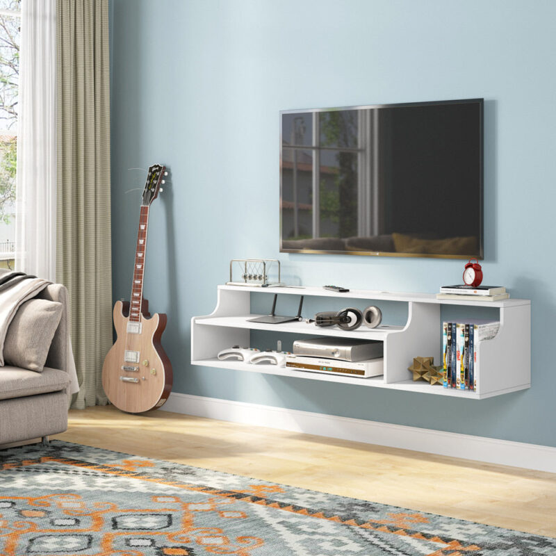 Floating TV Shelf, Modern Wall Mounted Media Console Shelf - Image 7