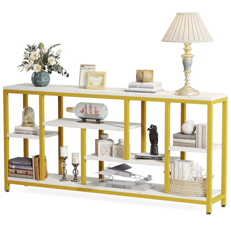 Console Table, 70.9" Entryway Sofa Table with Storage Shelves - Image 7