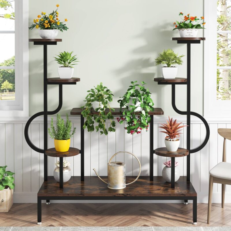 Plant Stand, 8-tier Potted Ladder Holder Flower Rack Shelves - Image 3