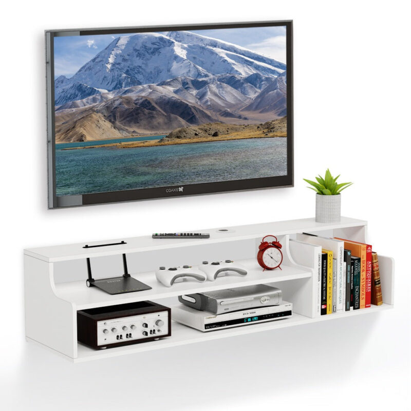 Floating TV Shelf, Modern Wall Mounted Media Console Shelf - Image 6