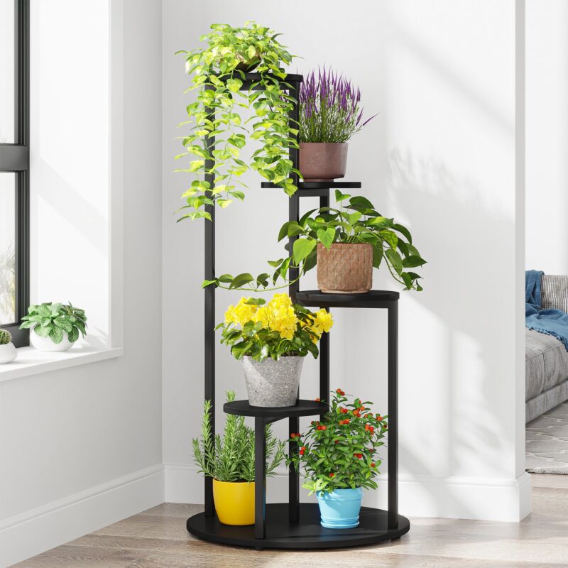 Plant Stand, 4-Tier Plant Shelf Holders Corner Flower Pot Stands - Image 7