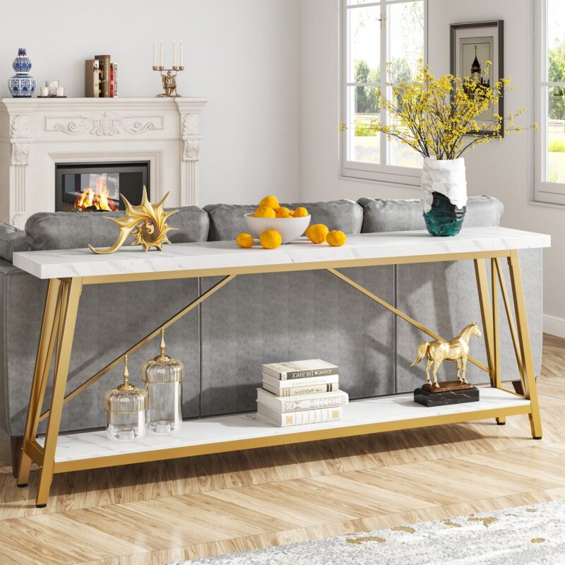 Console Table, 70.9 Inches Extra Long Sofa Table Behind Couch - Image 12