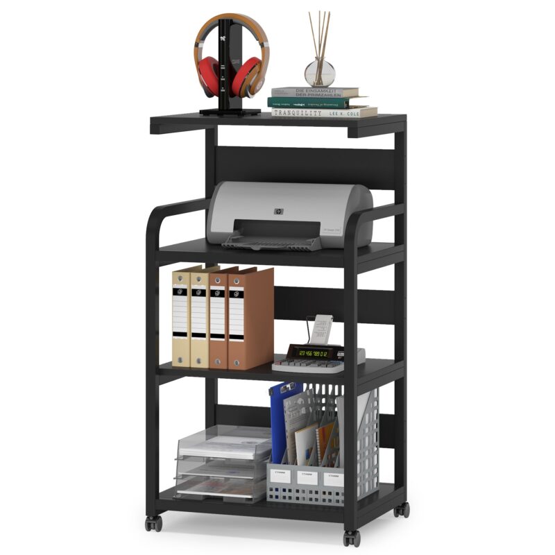 Printer Stand, Rolling Printer Table Stand Storage Rack - Image 6