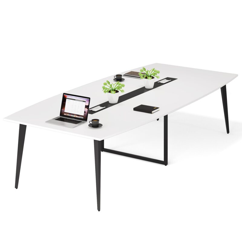 Conference Table, Modern 6FT / 8FT Boat Shaped Meeting Table - Image 7