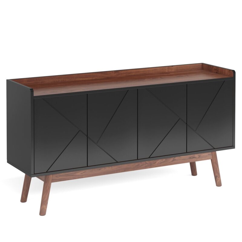 Sideboard Buffet, 55" Kitchen Buffet Cabinet Coffee Bar Table - Image 2