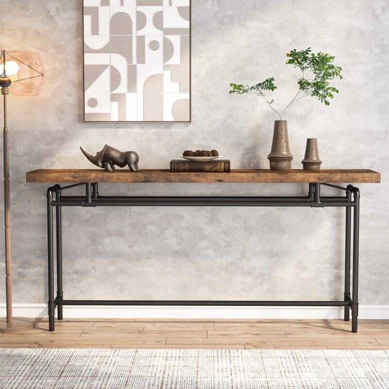 Console Table, 70.9" Narrow Long Entryway Sofa Table - Image 2