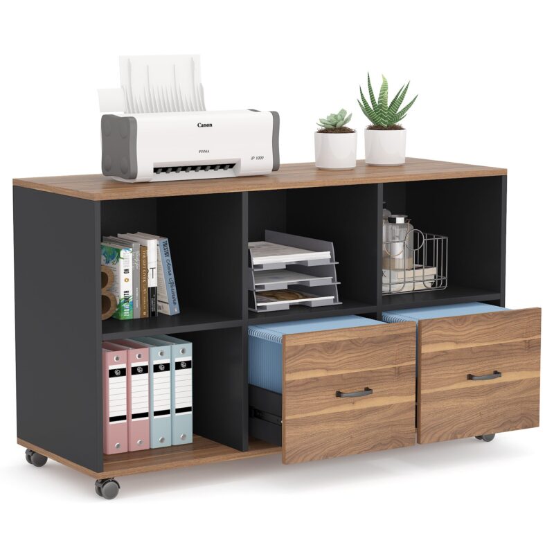 File Cabinet, 43 inches Mobile Filing Cabinet for Letter Size