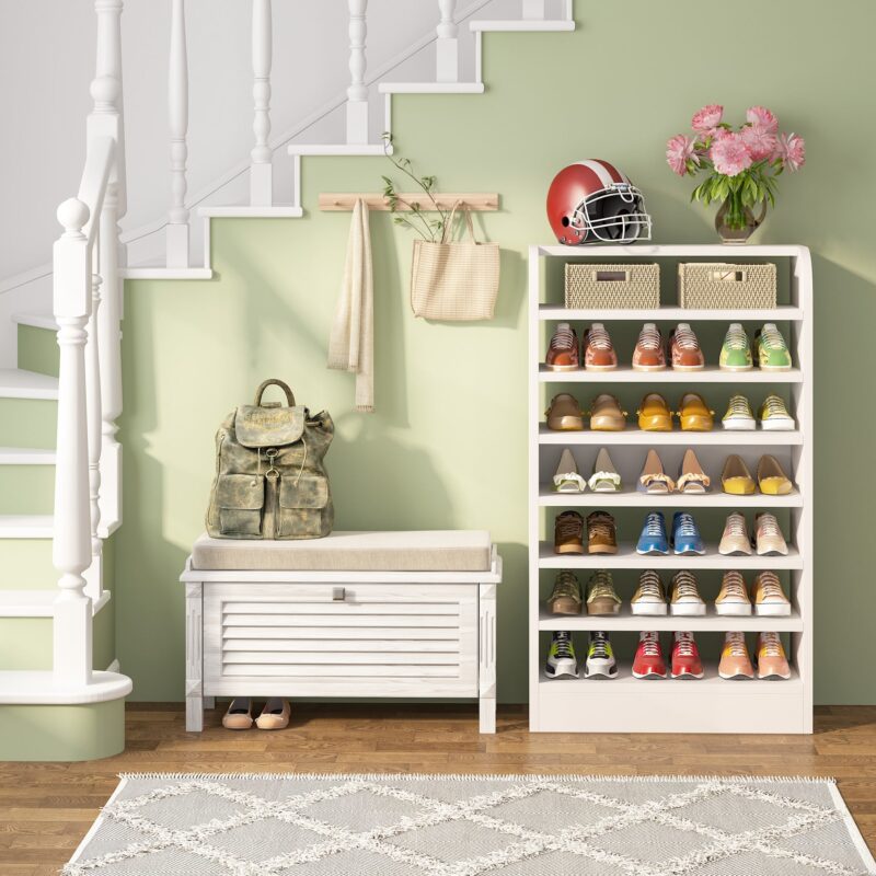 Shoe Cabinet, 8-Tier Shoe Shelf Shoes Rack Organizer - Image 3