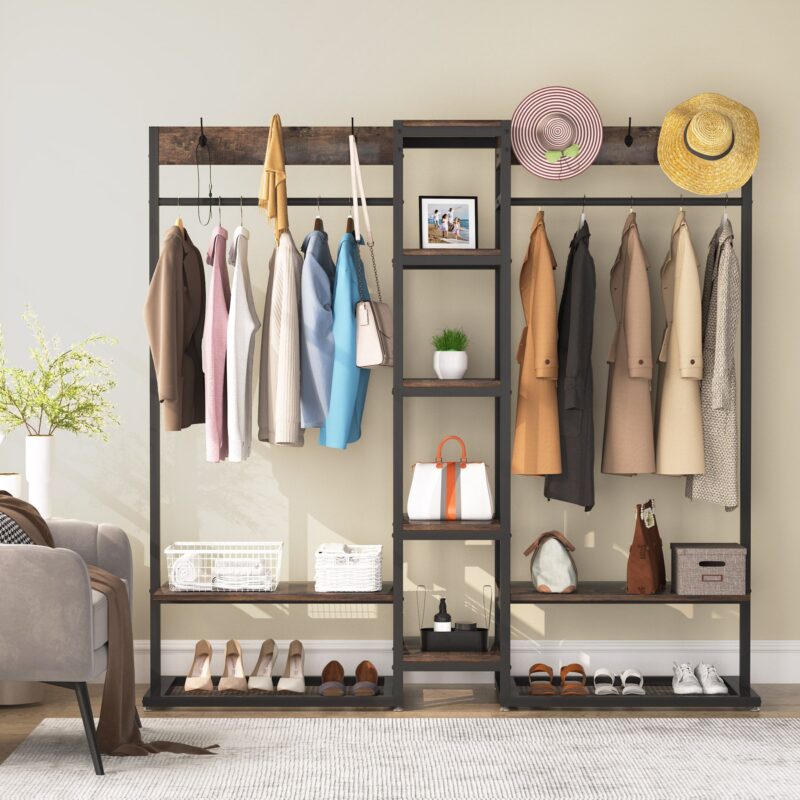 Freestanding Closet Organizer, Clothing Garment Rack - Image 3